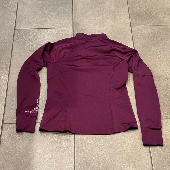 Black and Purple Quarter-Zip Tops - Picture 8 of 12